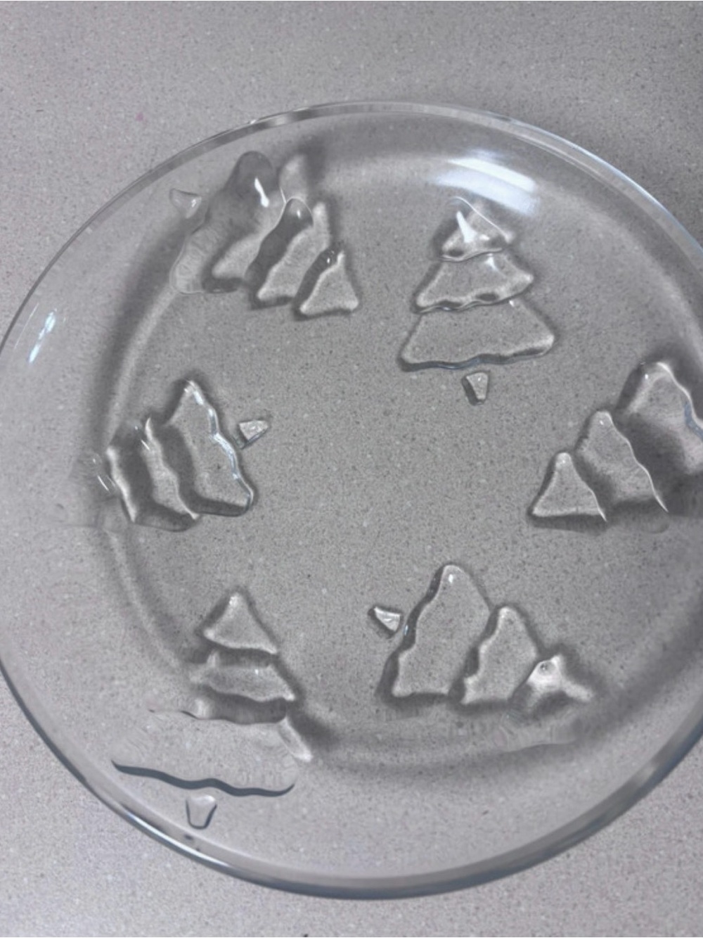 Clear Glass Decorative Plate small in size